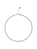 ANELY Elegante Kette mit Edelstahlverschluss Kunststoffperlen in Silber