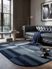 KADIMA DESIGN Teppich Wolle für Fußbodenheizung LUNAN modern Wohnzimmer Diele in Blau