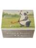 Mr. & Mrs. Panda Holzkiste Panda Hockey spielen Design ohne Spruch in Weiß