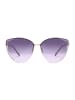 styleBREAKER Cateye Sonnenbrille in Gold / Violett Verlauf