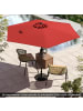 COSTWAY Sonnenschirm 230 cm beidseitig 35° knickbar in Rot