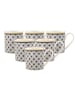 Villeroy & Boch 6er Set Kaffeebecher Audun Promenade 300 ml weiß-grau-gelb in weiß-grau-gelb