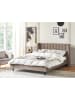 Beliani Doppelbett VILLETTE in Beige/Gold - (W) 205 x (H) 115 x (L) 222 cm