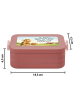 Mr. & Mrs. Panda Bento Box Kuh  Pommes Design mit Spruch in Rot Pastell