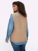 sheego Strickweste in camel-meliert