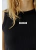 Oui Tank Top aus Baumwoll-Modalmischung mit Rundhals in Black