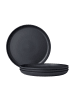 Mepal 4er Set Frühstücksteller Silueta in ø 23 cm in Nordic Black