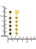 Rafaela Donata Ohrhänger Sterling Silber gelbvergoldet Saphir blau in gelbgold