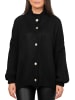 Reichstadt Damen Relaxed Fit Strickjacke Oversized-Look in Black