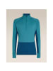icebreaker Unterhemd Merino 200 ZoneKnit LS Half Zi in Rauchblau3494