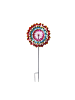MARELIDA XXL Doppel Windrad bunt Windspiel H: 1,83cm in bunt