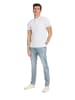 TOM TAILOR Denim Poloshirt TIPPING in Weiß