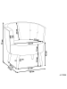 Beliani Sessel ODENZEN in Weiß/Braun - (W) 72 x (H) 74 x (L) 73 cm
