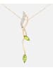Diamant L'éternel Halskette mit Anhänger aus 375 Gelbgold mit Diamant mit Peridot