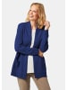 GOLDNER Kurzgröße:  Langarm Cardigan aus Merino in marine