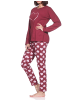 NORMANN Schlafanzug Pyjama langarm Herz Tupfen Punkte in rot1