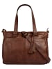 SPIKES & SPARROW Shopper echt Leder in cognac