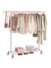 SONGMICS Kleiderständer Pataye in Rosa - (B)45 x (H)161.5 x (T)132 cm