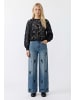 Oui Sweatshirt Spitze in black