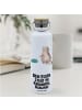 Mr. & Mrs. Panda Trinkflasche Katze Fressen mit Spruch in Weiß