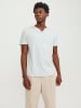 Jack & Jones Basic T-Shirt V-Neck Kurzarm mit Knöpfen JJESPLIT in Mint