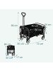 relaxdays Bollerwagen in Schwarz - (B)50 x (H)89 x (T)72 cm