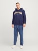 JACK & JONES PLUS Kapuzenpullover in Navy Blazer
