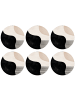 OnlyWow Glasuntersetzer 6er-Set Abstracte Formen