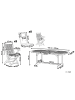 Beliani 9-tlg Gartentisch Set MAUI in Braun/Grau
