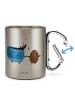 Mr. & Mrs. Panda Edelstahl-Thermobecher Kaffee Bohne ohne Spruch in Silber