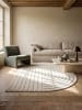 KADIMA DESIGN Kurzflorteppich Geometrisch pflegeleicht Wohnzimmer Schlafzimmer Flur in Creme