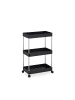 relaxdays Nischenwagen in Schwarz - (B)41,5 x (H)62 x (T)23,5 cm