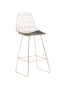 Beliani 2er-Set Barhocker PRESTON in Gold/Schwarz