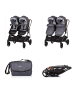 Chipolino Geschwisterkinderwagen Duo Smart in grau