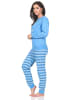 NORMANN Schlafanzug Pyjama Bündchen langarm Sterne Optik - 88742 in blau