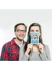 Mr. & Mrs. Panda Postkarte Igel Maronen mit Spruch in Eisblau