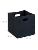 relaxdays 2 x Aufbewahrungsbox in Schwarz - (B)30 x (H)30 x (T)30 cm