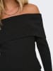 ONLY Weicher Strickpullover Schulterfrei Bequem Warm in Schwarz