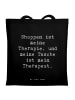 Mr. & Mrs. Panda Stoffbeutel Spruch Tragetasche Therapie mit Spruch in Schwarz