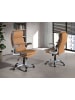 Angel Cerdá Büro-Drehstuhl 4141 in Braun / Grau / Stahl – (B)66 x (H)72 x (T)112 cm