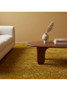 KADIMA DESIGN Teppich Hochflor Shaggy Uni-Look Polypropylen Wohnzimmer in Gold