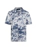 Mavi Jeans Kurzarmhemd mit maritimem Print und Reverskragen in Blau