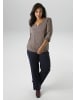 Aniston PLUS Langarmshirt in marine-braun-beige