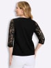 Sieh an! 3/4-Arm-Shirt in schwarz