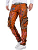Cipo & Baxx Herren Straight Fit Jeans Stonewashed in Orange