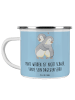 Mr. & Mrs. Panda Camping Emaille Tasse Tolle Tante mit Spruch in Blau Pastell
