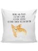 Mr. & Mrs. Panda Kuschelkissen 40x40 Corgi Po mit Spruch in Weiß