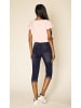 Nina Carter Capri Jeans Shorts Stretch Skinny 3/4 Bermuda Kurze Hose Weich in Dunkelblau