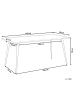 Beliani Esszimmertisch SANTIAGO in Weiß/Schwarz - (W) 80 x (H) 76 x (L) 160 cm