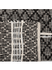 Beliani Geflochtener Teppich FEHIMLI in Schwarz/Beige - (W) 80 x (H) 1.2 x (L) 150 cm